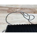 Vintage Hashimoto Women's Black Beaded Chain Strap Embellished Shoulder Bag Photo 3