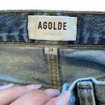 AGOLDE Mia Mid Rise Straight Distressed Jeans In Rule Size 24 Photo 9