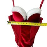 Spree Intimates Bodysuit Santa's Helper Faux Fur Lingerie Costume Red Size M Photo 9