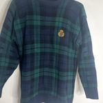 Beverly Hills Polo Club Vtg  tartan plaid pullover k it sweater size medium cute Photo 1
