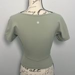 Lululemon Nulu Cropped Slim Yoga Short Sleeve | Green Fern Photo 2