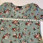 My Michelle LARGE Multicolored Floral V-Neck Long Sleeve Peasant Blouse Aqua Photo 7