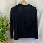 Roz & Ali  Black Knit Open Front Long Sleeve Cardigan Sweater M Photo 1