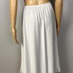 Vanity Fair Vintage Silver Gray Half Slip Medium BF Lace Trim Shimmery Photo 3