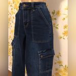Nina Rossi high waist straight leg cargo denim pants size S Photo 2