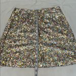 On 34th size 4 multi colored sequin mini skirt fully lined zipper like new Silver Photo 9