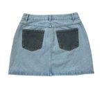Wild Fable Denim Mini Skirt Patchwork Size 10 Retro Fun Boho Western Photo 1