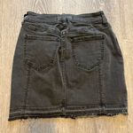 Pac Sun Black Charcoal Lightly Distressed Jean Denim Skirt Size 23 Stretch Photo 1