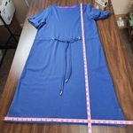 Appleseeds Casual Dress Short Sleeve With Pockets Size S Blue Photo 4