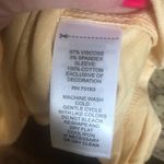 cupio  Eyelet Puff Sleeve Yellow Blouse Medium NWT Photo 5