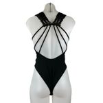 Ramy Brook Chiara Black Sleeveless Crochet V-neck Strappy One Piece Swimsuit XS Photo 2