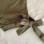 LuLu’s Linen Blend Olive Green Women's Dress Size M Photo 7