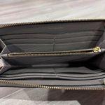 Tory Burch Perry Zip Around Continental Wallet Leather Gray Photo 1