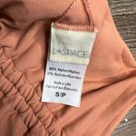 l*space NWOT L* Putty Wilder Bralette Bikini Top Ruched Tie Front Asymmetrical S Photo 4