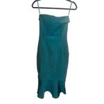 Few Moda ✨ Cocktail Strapless Bondage Ruffle Trim Blue Sz Small Dress✨ Photo 2