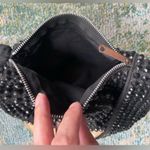 Vintage Roger Von S black beaded shoulder formal bag purse Photo 8