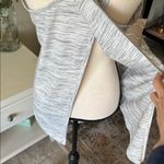 Athleta white gray heathered fly away back yoga athletic tank top small Photo 6