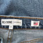 RE/DONE  High Rise Raw Hem Straight Jeans Photo 5