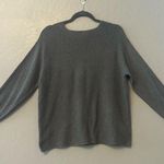 Ella Moss charcoal gray v-neck ribbed pullover sweater size large Photo 9