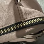 Pale Pink Rose Mini Backpack Bag Faux Leather Adjustable Strap Zipper Pockets Photo 10