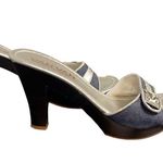 VanVan Women's Denim Blue & Silver High heeled Sandals Size 7 SKU 1876 Photo 1