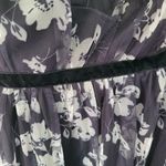 Lulus  Black Floral Print Tulle Bustier Maxi Dress NWT Photo 4