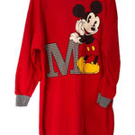 Disney Vintage Mickey & Co.  Red Long Sleeve Sleep Shirt Nightgown Size Large Photo 0