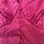 Milk and Honey  cheetah print silky long sleeve button up top Photo 3