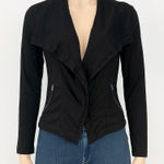 Marrakech Moto Jacket‎ Womens XS Black Draped Waterfall Front Zip Pockets Photo 0