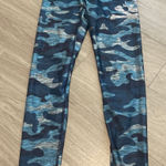 Terez  Blue and Gray Camouflage Leggings Photo 0