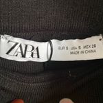 ZARA NWT Lady’s A-Line Black Knit Sweater Maxi Skirt with Contrast White Piping Photo 3