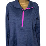 Under Armour  ColdGear 1/2 Zip Pullover Long Sleeve Athletic Top Navy Pink L Photo 0
