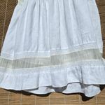 120% Lino 42 S White Sleeveless Lace Linen Silk Dress Made In Italy Photo 1