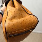 Dooney & Bourke Ostrich Exotic Leather Tan and Brown Satchel Top Handle Purse Photo 7