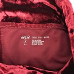 Aerie Crushed Velvet Red Fitted Full Length Stretchy Leggings Women Size Medium Photo 1