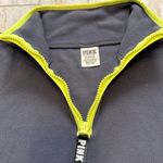 Victoria's Secret NEW Pink by women's S gray cropped fleece 1/4 zip pullover Photo 1