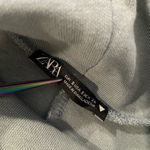 ZARA Size S Sage Green Short Sleeve Pullover Sweatshirt Turtleneck Mini Dress Photo 9