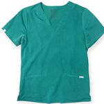 FIGS Casma Three-Pocket Scrub Hunter Green Top size Small Photo 0