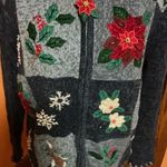 Tiara International Vintage 90s  Zip down Christmas Cardigan Photo 4