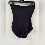 Tommy Bahama  Pearl Shirred Black Bandeau One-Piece Swimsuit Size 4 EUC Photo 6