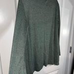 Sanifer Dark Olive Green Elongated Blouse Trimmed in White Lace Photo 8