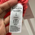 Athleta NWT Playa Linen Tie Short Sleeve Top in Passion Fruit Coral Sz S Petite Photo 6