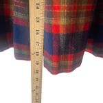 Vintage 90s Size XS Wool‎ Blend Red Plaid Academia Tweed Above Knee Skirt Photo 6