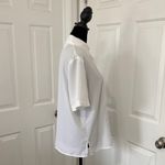 Unique Vintage Vintage White Tuxedo Blouse with Pearl Buttons Photo 3