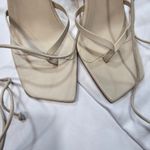 A'mmonde Atelier Anastassia 100 Ankle Tie in Ivory White Size 8.5 Photo 2