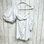 Showpo  Dress Women Sz 8 Sula Balloon Sleeve Mini White Bride NWT Off Shoulder Photo 5