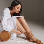 Pilcro Pilco Anthropologie NWOT Tie-Up Strappy Sandals Leather Size 7 Photo 2