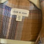 Anthropologie Cloth and Stone yellow plaid flannel Photo 3