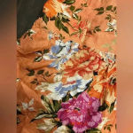 Rachel Roy‎ Floral Paperbag Waist Skirt Orange Summer Boho Chic Belted F11 Size M Photo 3