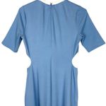 Tuckernuck Zeppelin Midi Dress Cut Outs Newport Blue White Braid Neck Medium Photo 7